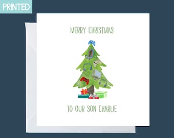 personalised gaming Christmas card for teenage son, Christmas card for grandson, teenage boy gaming card, custom Christmas card for gamers