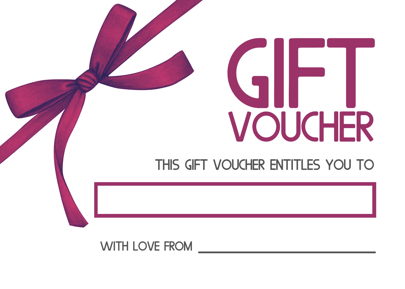 Blank Gift Card Printable Gift Card Voucher Printable Etsy UK