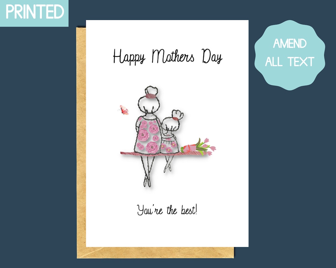 Mothers Day Card From Daughter, Like Mother Like Daughter Card, Mothers