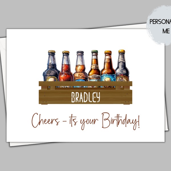 Man Personalised Birthday Card – Etsy