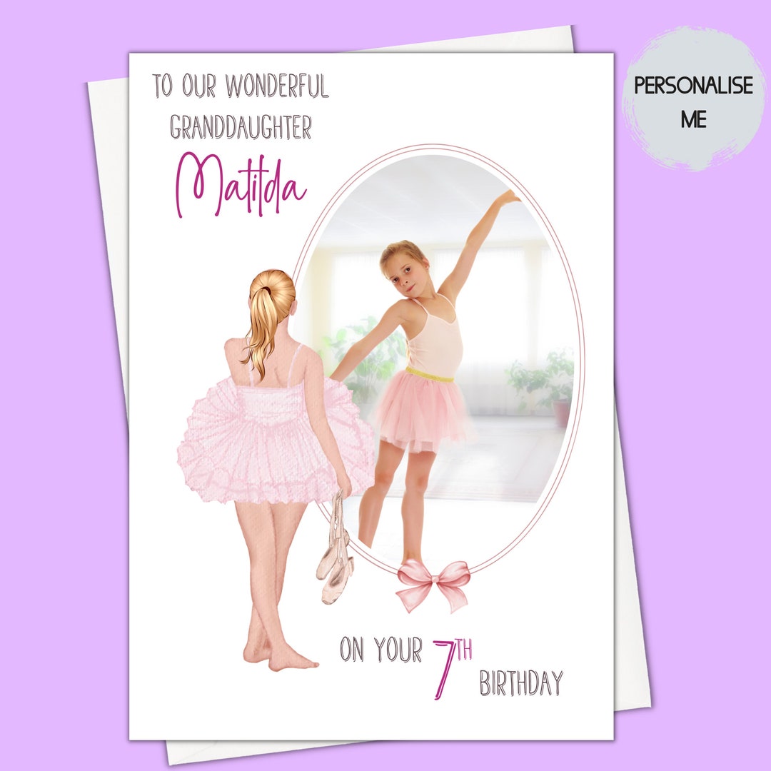 Ballerina Birthday Card for Daughter, Ballet Birthday Card, 7th ...