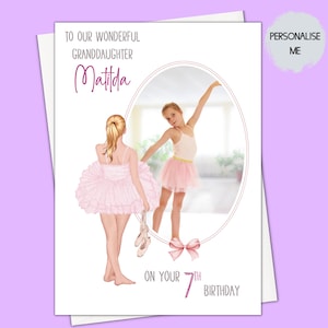 cartão de aniversário de bailarina para filha, cartão de aniversário de balé, cartão de aniversário de 7 anos para neta, cartão de aniversário de 9 anos para filha, cartão de aniversário de 10 anos