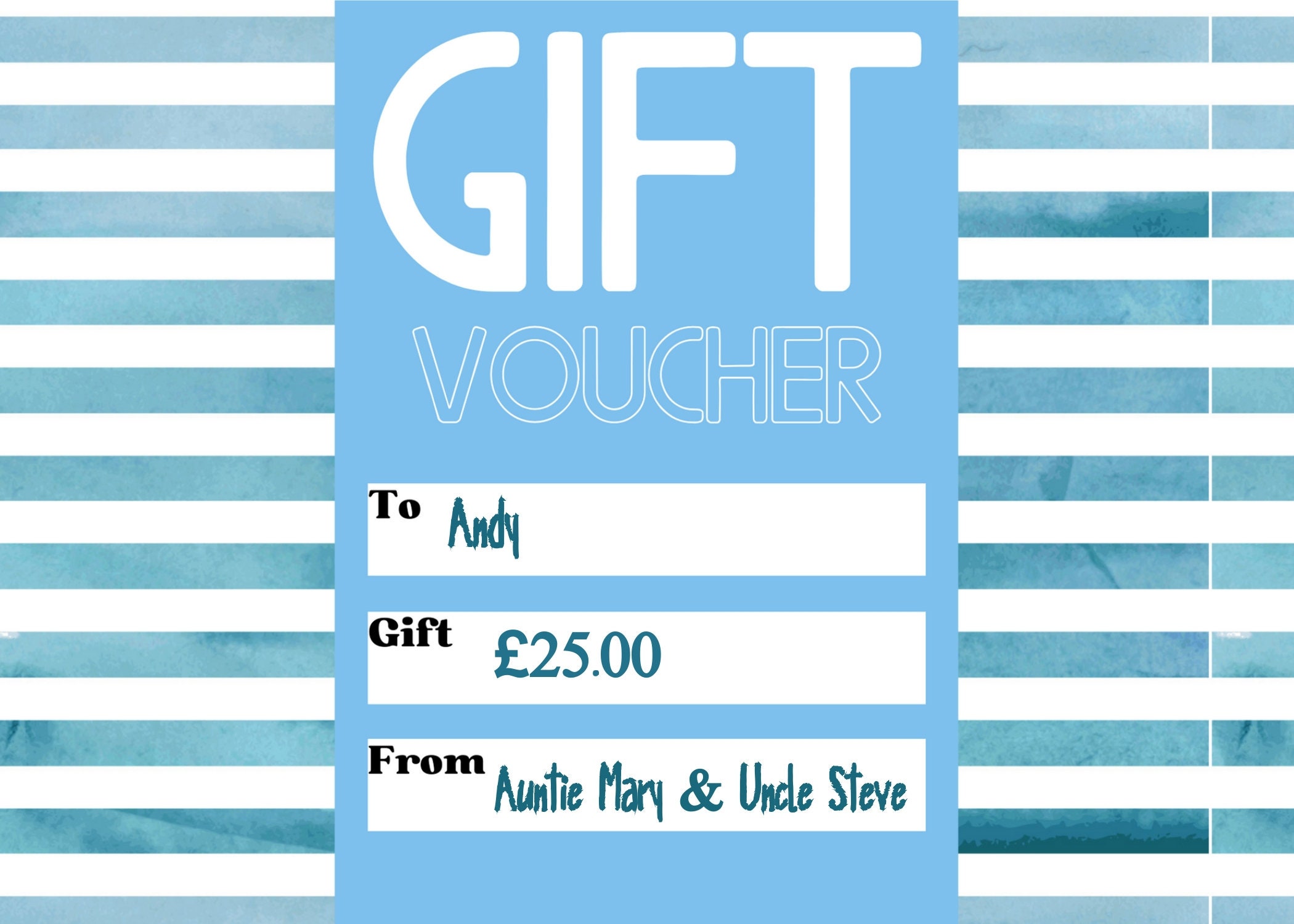 Multiuse Editable Gift Voucher Template Printable Gift Etsy
