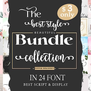 24 Font The Best Collection Font Bundle - Font Bundle - Svg Font - Digital Download - Font Svg Bundle - Font Svg For Cricut,Handwritten font