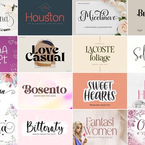Display & Script Font Bundle - Font Bundle, Handwritten Font ...