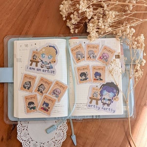 Honkai: Star Rail Wanted Posters Sticker Set - Artist Gepard and Artist Pela with their masterpiece creations | Die Cut Stickers