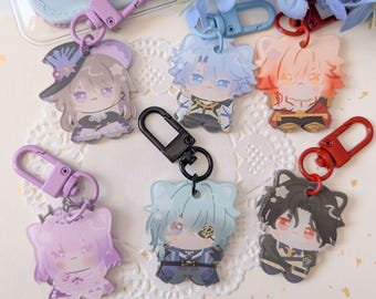 Honkai: Star Rail Amphoreus acrylbedels - The Herta, Phinon, Mydei, Castorice, Anaxa, Mr. Reca