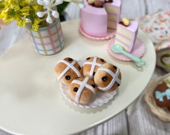 Set of 4 Miniature hot cross buns