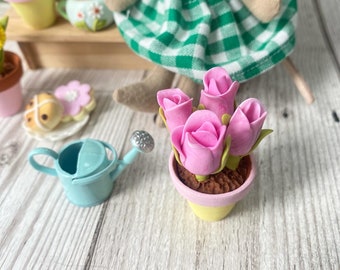 A Miniature pot of Spring flowers