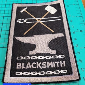 Patch: Farrier, Blacksmith. Reminiscent of a shop sign, this patch shows the world what you do!