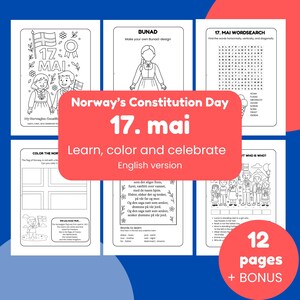 May 17th Activity Book for Kids – Norwegian Constitution Day | Coloring Pages, Activities & Games