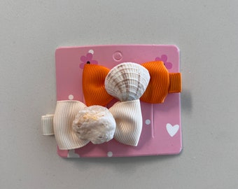 Fall baby/ kids clips with Palm Beach shell