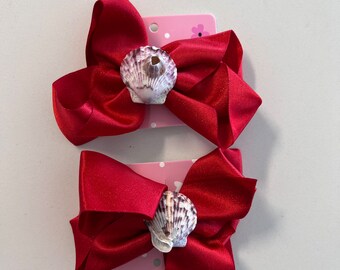 Red amazing set with St Augustine shells