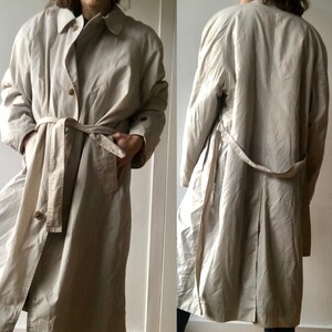 Vintage Unisex Trench Coat. Belted Oversize Beige Trenchcoat. Gifts for ...