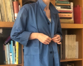 Vintage Blue Worker Jacket, made in Italy in the 90s.