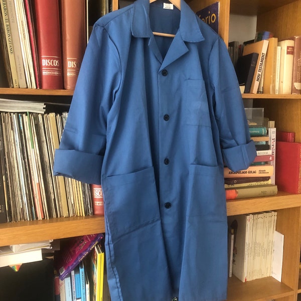 Veste Worker bleue vintage des années 90 fabriquée en Italie