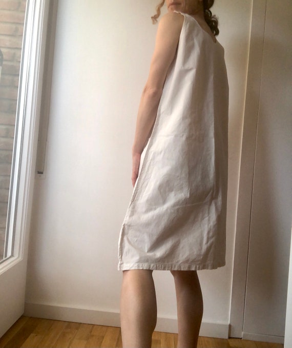 Vintage minimal linen dress, Antique French Linen… - image 5