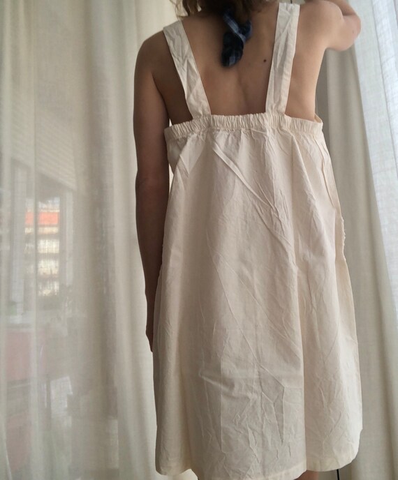 New Vintage white cotton dress, slip nightgown, n… - image 7