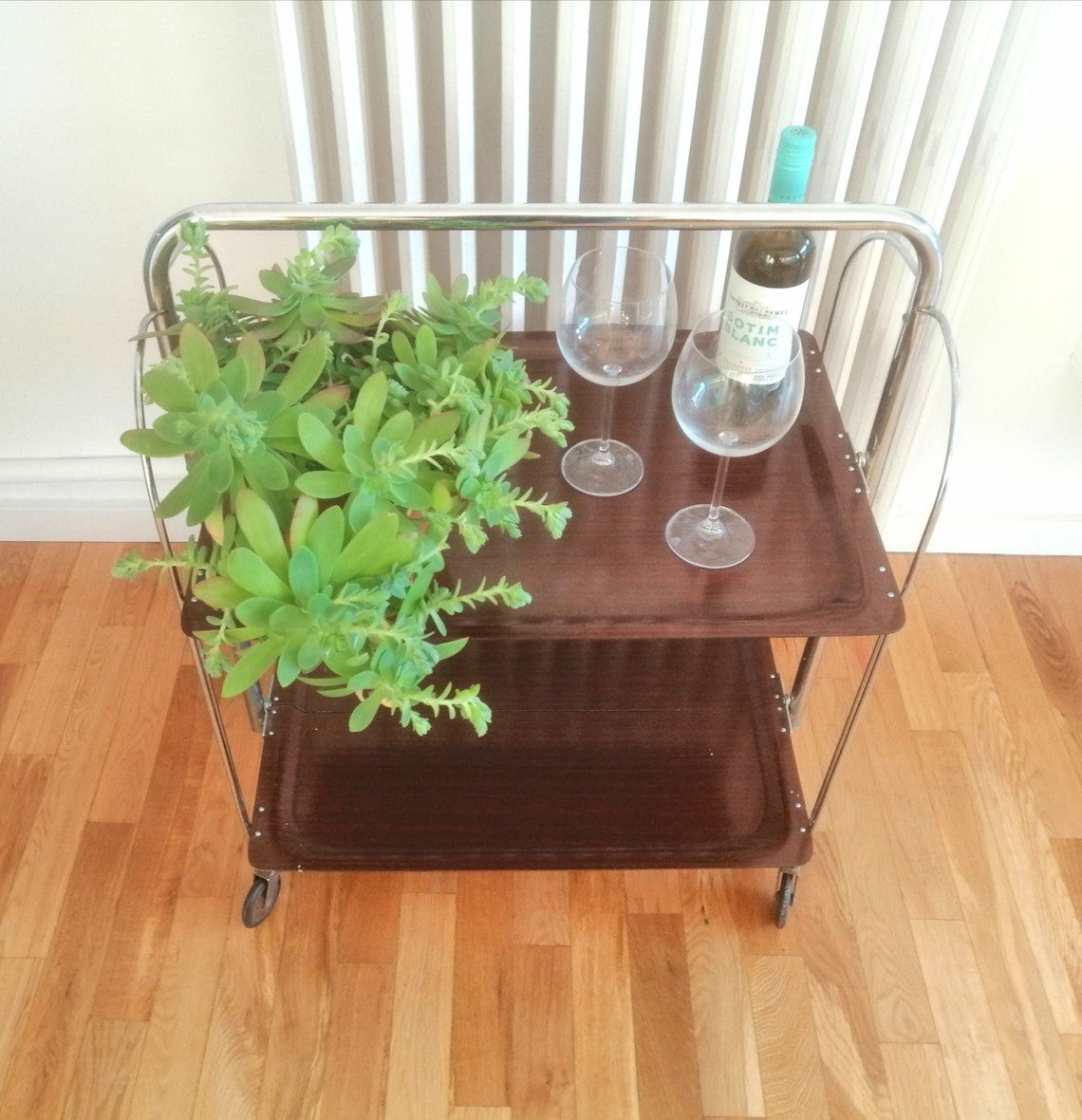 Iconic Mid Century Folding Bar Cart Foldable Bar Cart Etsy