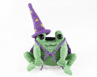 Wizard Frog Pattern: Goblincore Crochet Plush Amigurumi Pattern