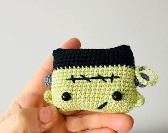 Wzór na szydełkowe etui na AirPods Pro w kształcie potwora, amigurumi na Halloween (wzór w formacie PDF)