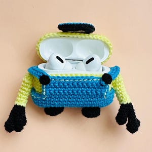 AirPods Pro Case Yellow Cartoon  Crochet Pattern – Character PDF
