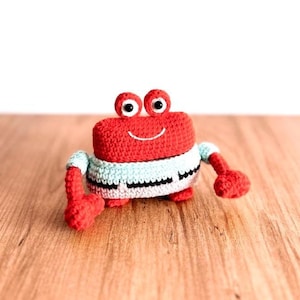 Etui Airpods Pro au crochet - Amigurumi motif crabe rouge, PDF, housse de protection pour écouteurs
