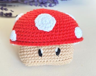 Crochet Mushroom AirPods Pro 1 2 Case Pattern, Amigurumi Cozy Earbud Cover, Pdf Pattern