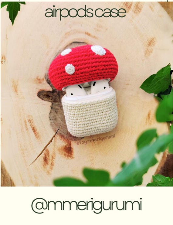 Crochet Airpods 1&2 Case, Red Mushroom Pdf Pattern, Handmade