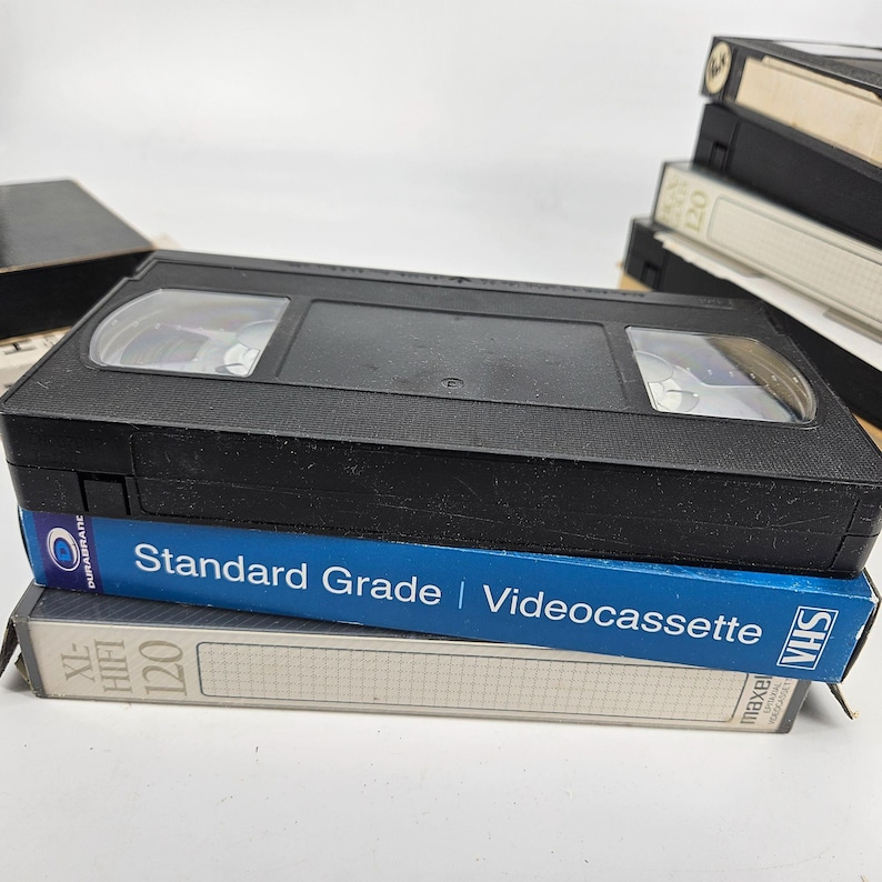 Vintage VHS VCR Video Prerecorded Movies Shows Ads Blank Tape Cleaner ...