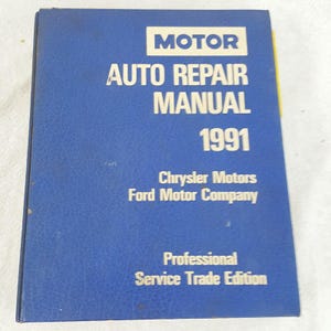 Motor American Domestic Cars Auto Repair Manual Pro Edition 1991 Garage Mechanig