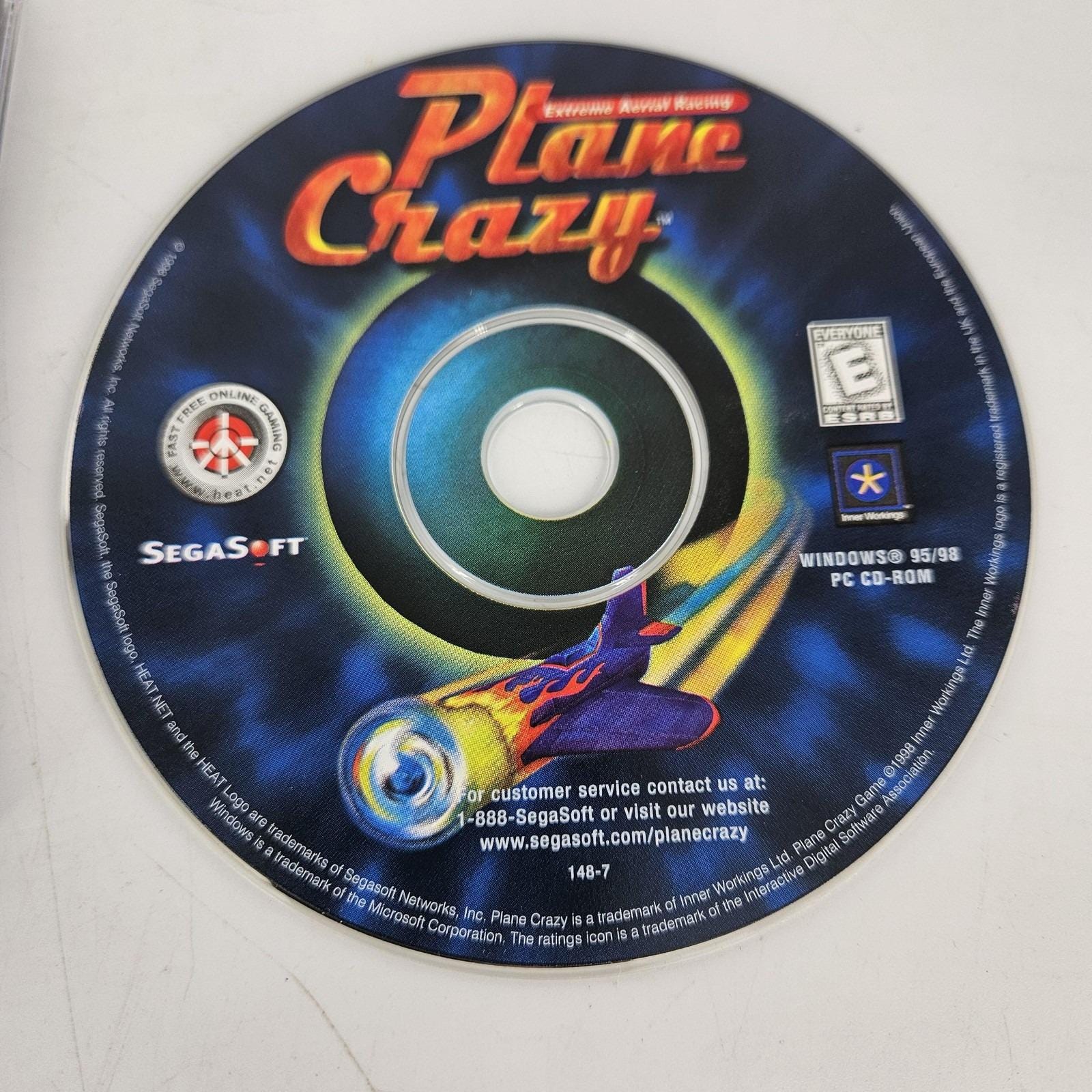 Vintage 1998 Plane Crazy PC CD-ROM Windows 95/98 Game Segasoft