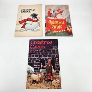 Vintage Holiday Christmas Carol Songs Hymn Music Books Paperback Pamphlet Set 3