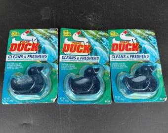 ビンテージ トイレダック 自動便器クリーナー 3個セット ブルー 1.7オンス スプリングフレッシュの香り