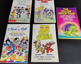 Vintage 101 Jokes Sports Rock Roll Pets Yellow Brick Toad Lot 5 Kids Scholastic