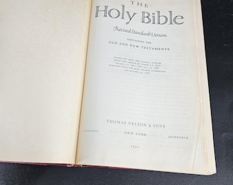 Biblia Święta z 1952 r., Wersja standardowa, twarda oprawa, Książka chrześcijańska Nelson