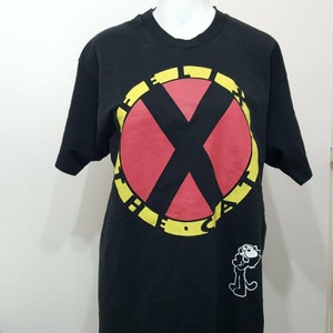 Vintage 90&#39;s Felix the Cat Black Red Single Stitch T-Shirt Large Felix Tag Tee