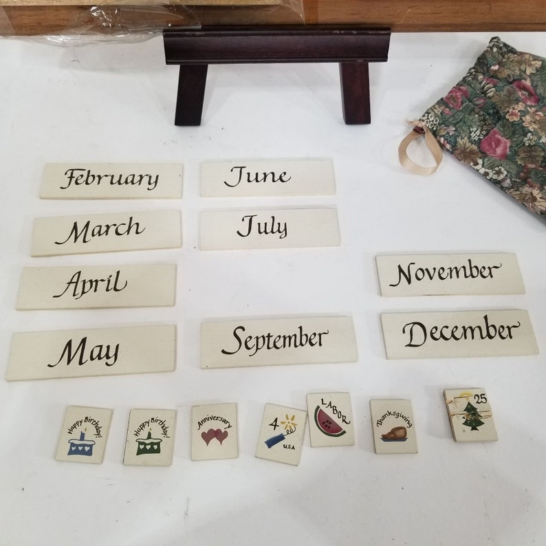 Coal Bank Hollow Perpetual Calendar Wooden Hand Painted Folk Etsy