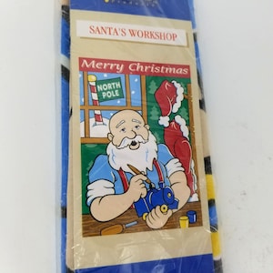 Meadow Creek Flag Santa Workshop Double Sided Holiday Christmas Decor 28&quot; x 40&quot;