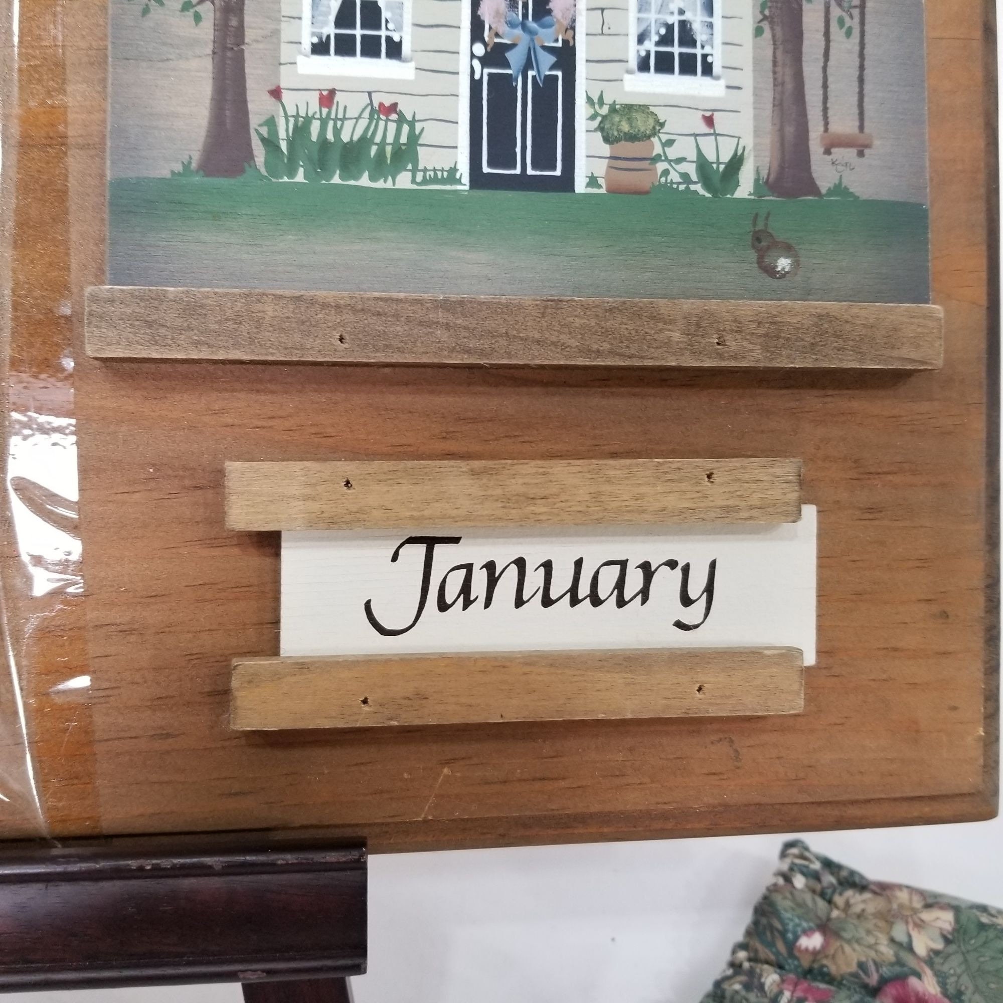 Coal Bank Hollow Perpetual Calendar Wooden Hand Painted Folk Etsy