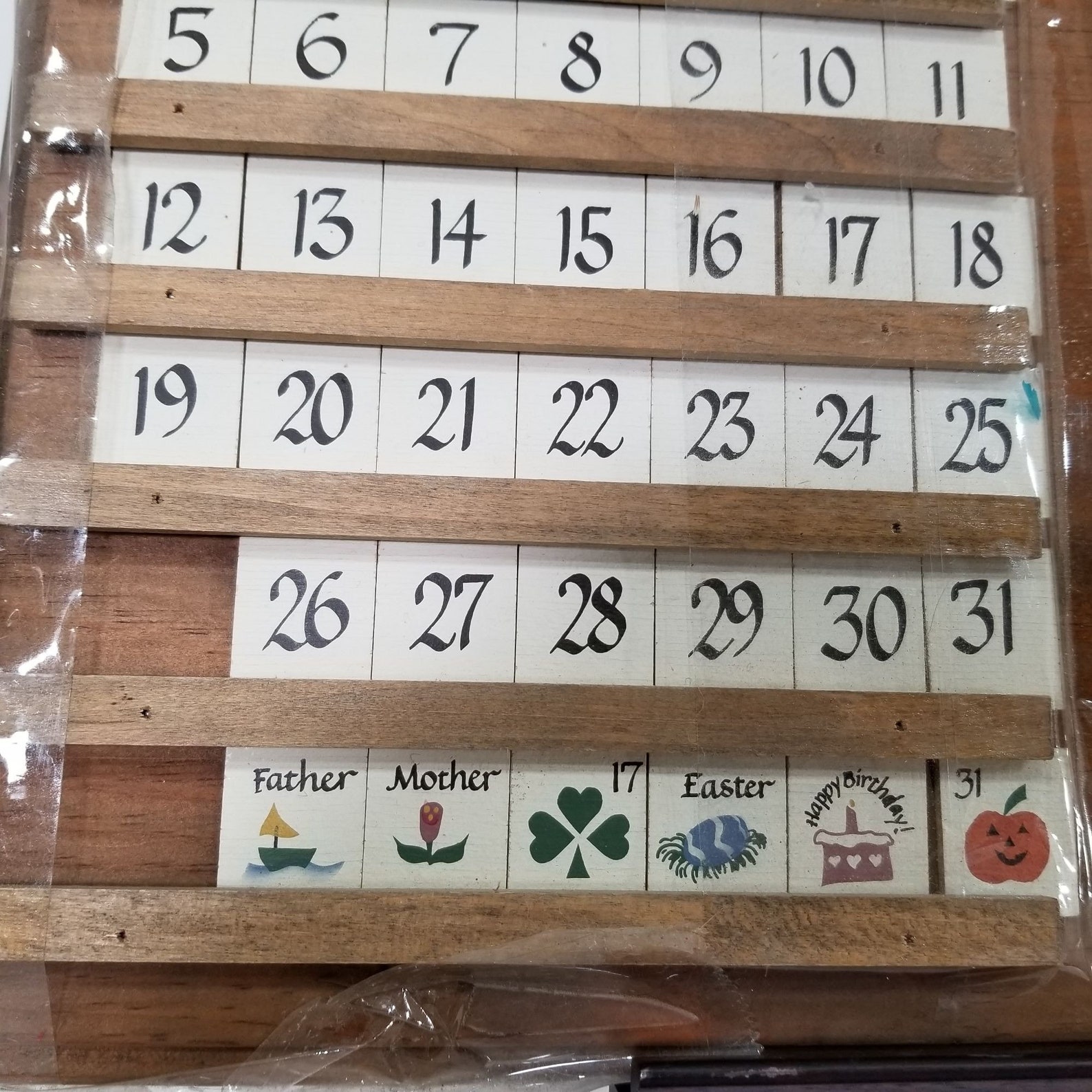 Coal Bank Hollow Perpetual Calendar Wooden Hand Painted Folk Etsy