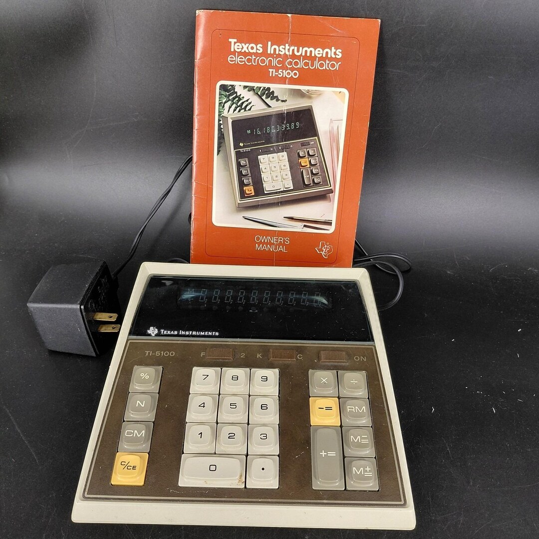 Texas Instruments Desktop Icon Texas Instruments TI-5100 Desktop Electronic Calculator Adapter Manual ...