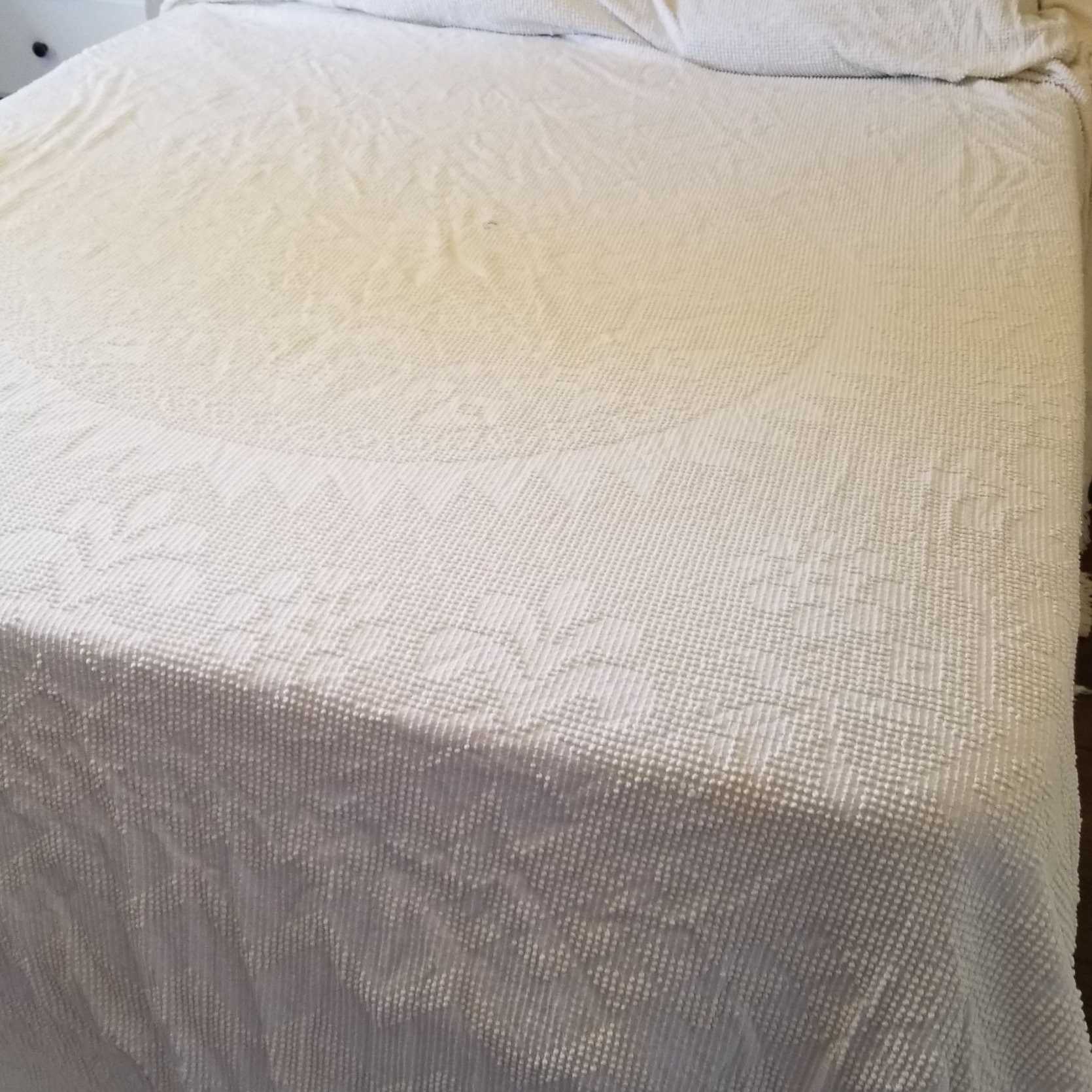 Vintage Chenille Hobnail Sun Flower King Bedspread Blanket Etsy