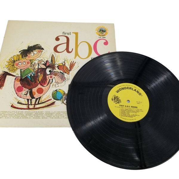 ABC Kids Children Music Song Album Vinyl LP Record G/G 70s Poem Lyric Wonderland