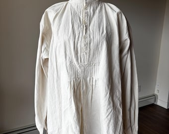 Traditional Romanian Men’s Handwoven Hemp Shirt