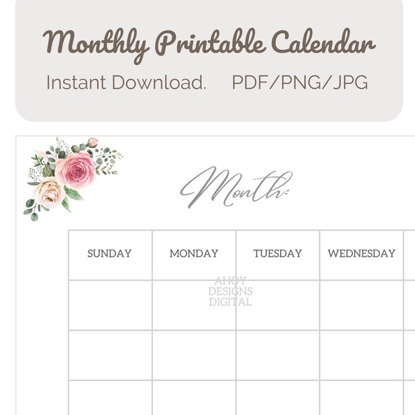 Personalised Wedding Calendar | Month Calendar | Printable Personalised Wedding Calendar | Wedding Planning | Digital Download