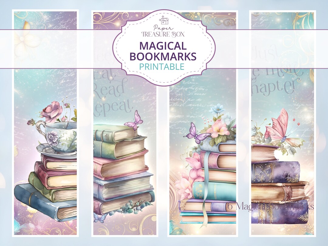 Fantasy Bookmarks Printable Cute Bookmarks Junk Journal - Etsy