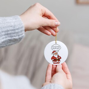 Décorations de Noël en céramique, Père Noël personnalisé, Décoration des fêtes, Décoration d&#39;arbre de Noël, Cadeau de Noël, Décoration de fête pour la maison