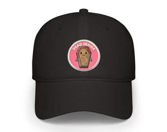 Dead Inside Low Profile Baseball Cap, Funny Embroidered Dad Hat, Sarcastic Hat, Adjustable Unisex Baseball Cap, Cool Baseball Hat