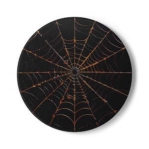Halloween Ceramic Coaster, Spiderweb Drink Coaster, Halloween Decor, Spooky Coaster Set, Home Decor, Halloween Party Favor